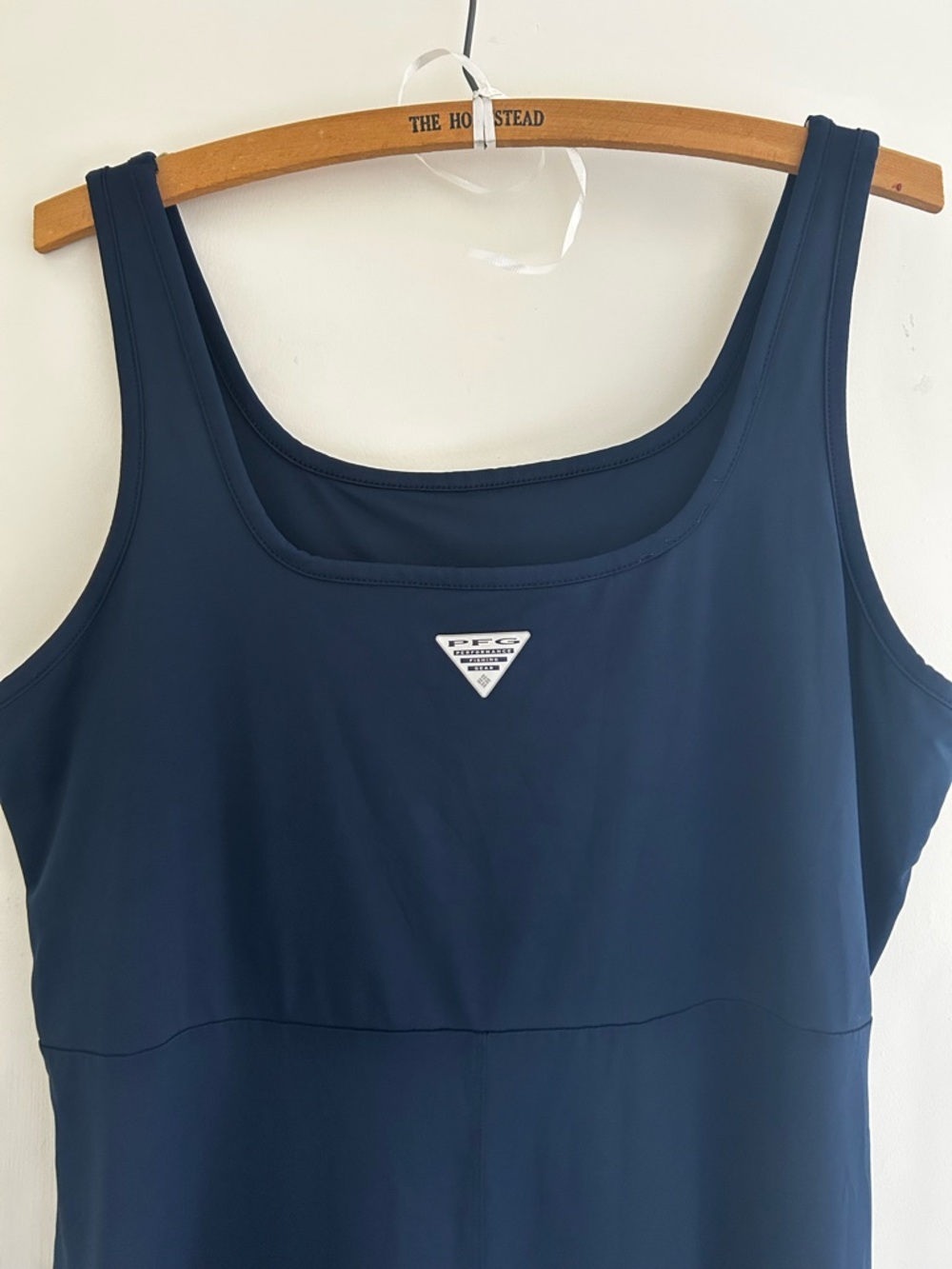 Columbia PFG Performance Fishing Gear Navy Blue Midi Dress with Scoop Neck XL - Picture 5 of 8